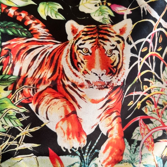 Bastille Rive Droite silk tiger applique shirt 🐯 - Picture 6 of 10